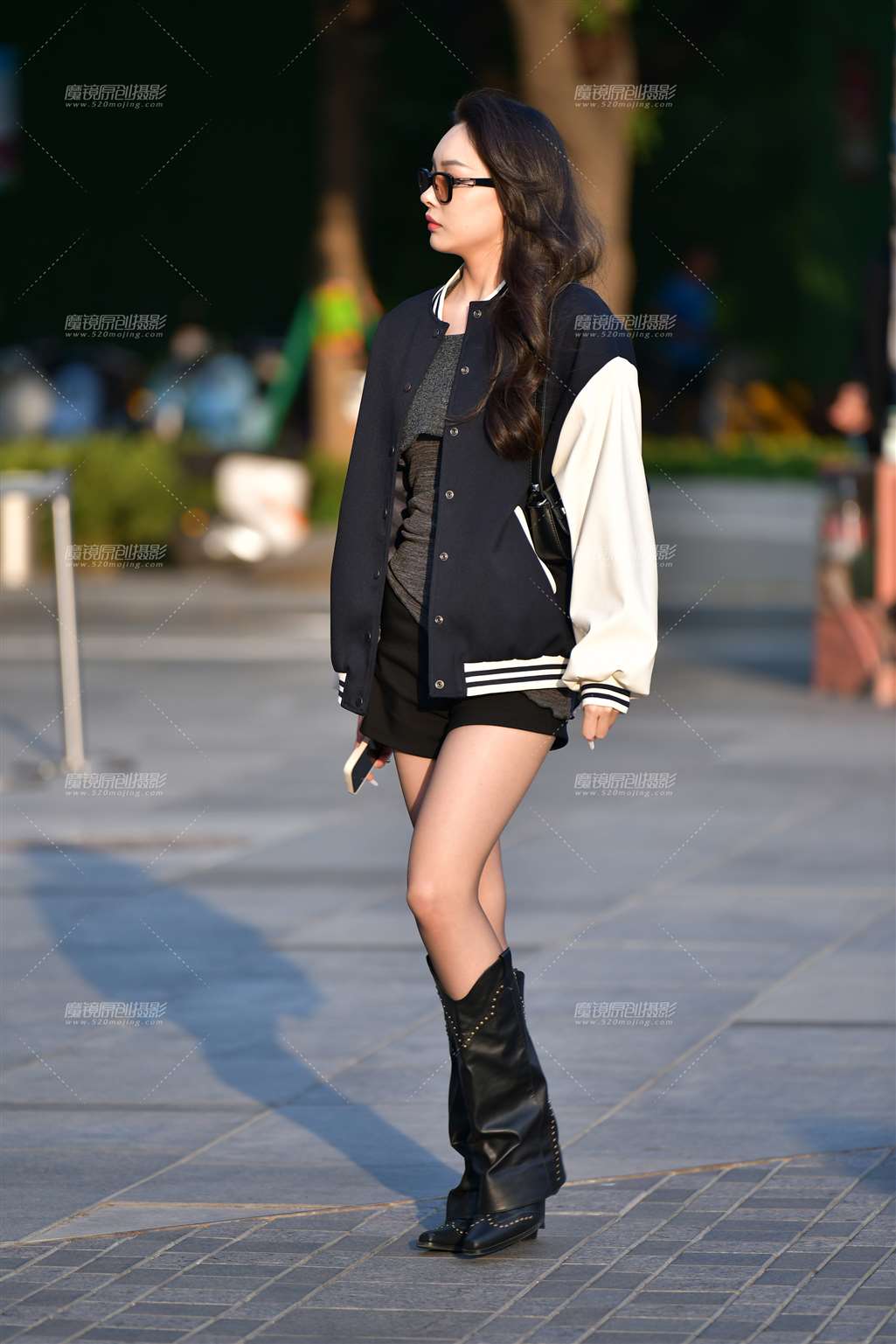 图片[5]-肉丝长靴酷酷热裤美女-街拍流行馆